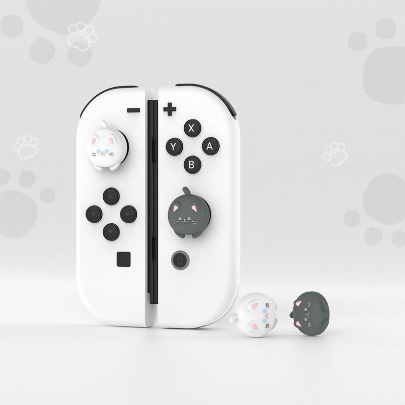 playvital Joystick Caps for Nintendo Switch, Thumbstick Caps for Switch Lite, Analog Cover for OLED Joycon Thumb Grips - Cutie Kitty - Image 5